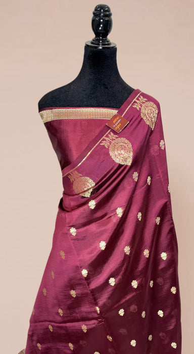 Pure Raw Mango Banarasi Handloom Saree - Designer Buta