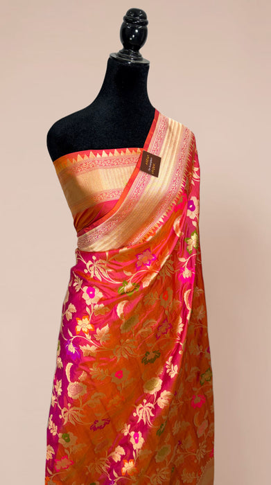 Pure Katan Banarasi Handloom Saree - Meenakari Work