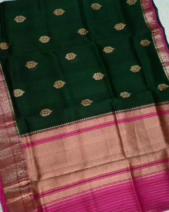 Pure Kora Banarasi Handloom Saree - Sona Roopa