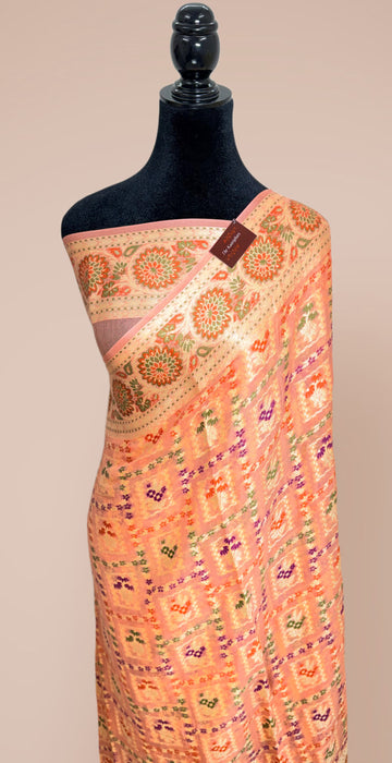 Pure Khaddi Chiffon Banarasi Saree - Meenakari Work