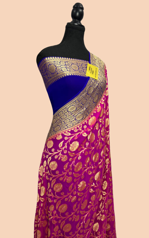 Buy rani Georgette benaras saree online in US