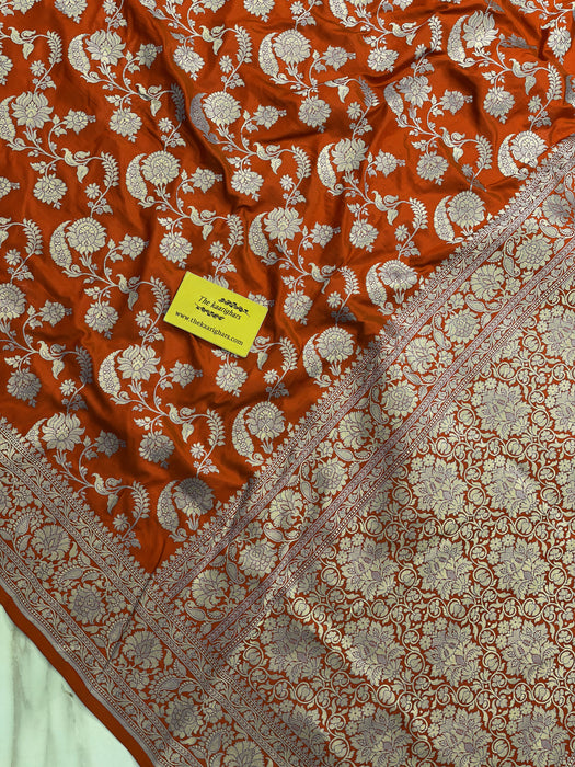Pure Katan Banarasi Handloom Saree - Sona Jaal Work