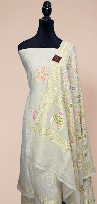 Pure Munga Georgette Banarasi Suit - Designer Meenakari
