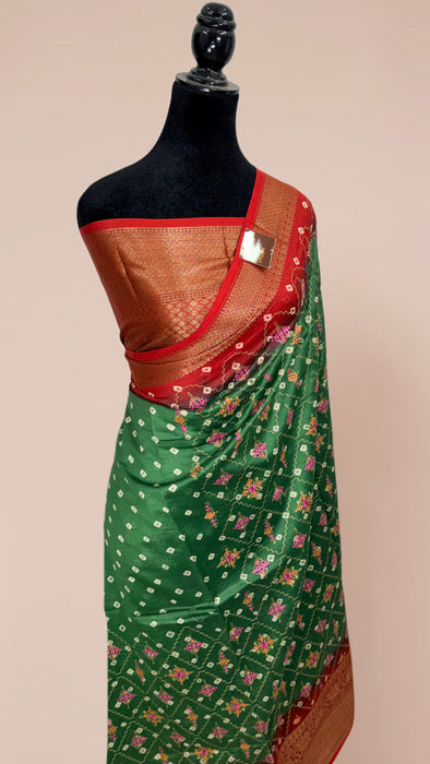 Geen Pure Cotton Banarasi Handloom Saree - All over Embroidery