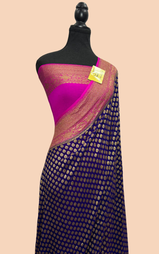 Buy Khaddi georgette antique zari saree online