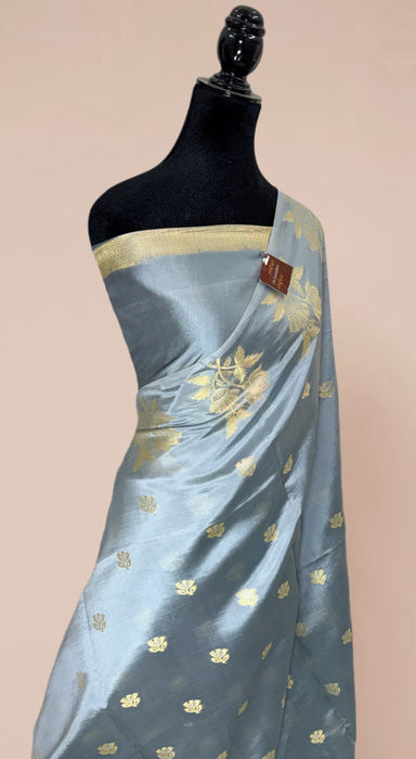 Pure Raw Mango Banarasi Handloom Saree - Designer Buta