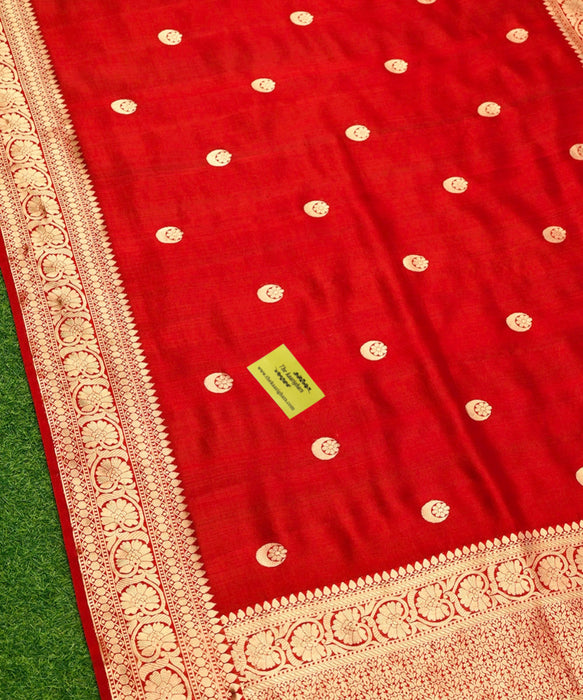Sonakshi Sinha Red Pure Katan Silk Banarasi Handloom Saree - Kadhwa Motifs