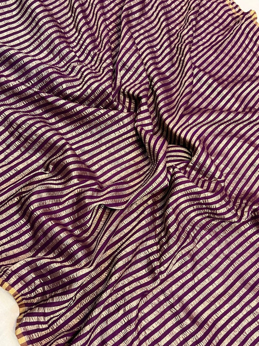 Pure Banarasi Tissue Munga Handloom Saree - Designer Work