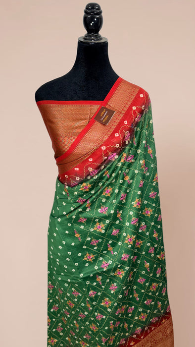 Geen Pure Cotton Banarasi Handloom Saree - All over Embroidery