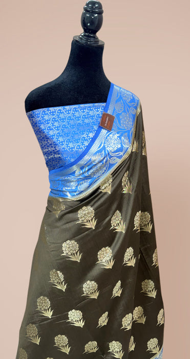 Pure Raw Mango Banarasi Handloom Saree - Sona Roopa