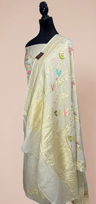 Pure Munga Georgette Banarasi Suit - Designer Meenakari