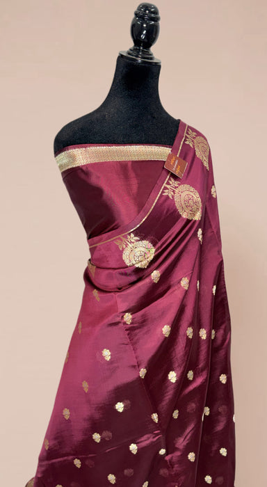 Pure Raw Mango Banarasi Handloom Saree - Designer Buta