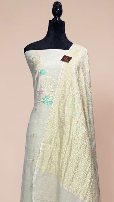 Pure Munga Georgette Banarasi Suit - Designer Meenakari