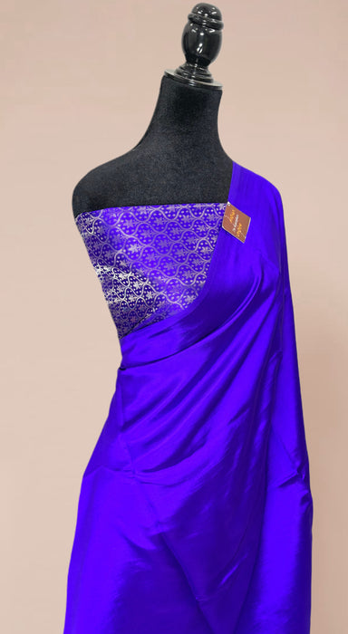 Blue Pure Raw Mango Banarasi Handloom Saree