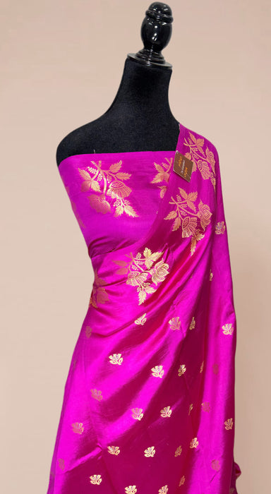 Rani Pure Raw Mango Banarasi Handloom Saree - Designer Buta