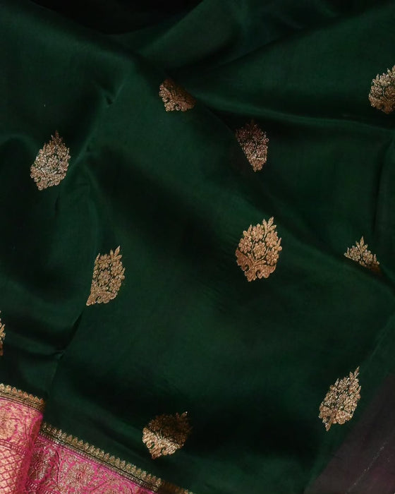 Pure Kora Banarasi Handloom Saree - Sona Roopa