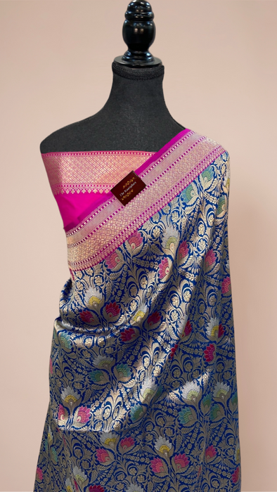 Ektara Pure Katan Silk Banarasi Handloom Saree - Kadiyal Jangla