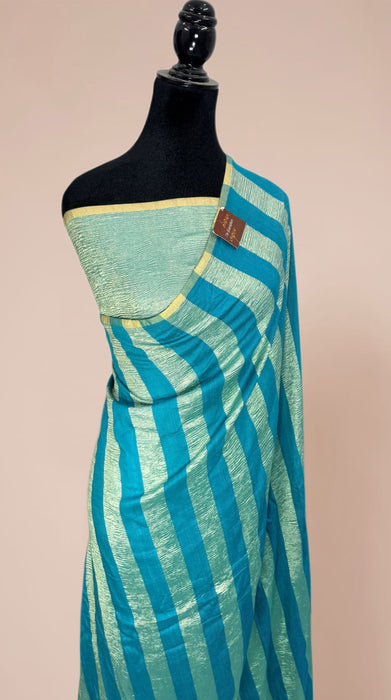 Pure Banarasi Moonga Tissue Handloom Saree - Designer Work