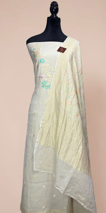 Pure Munga Georgette Banarasi Suit - Designer Meenakari