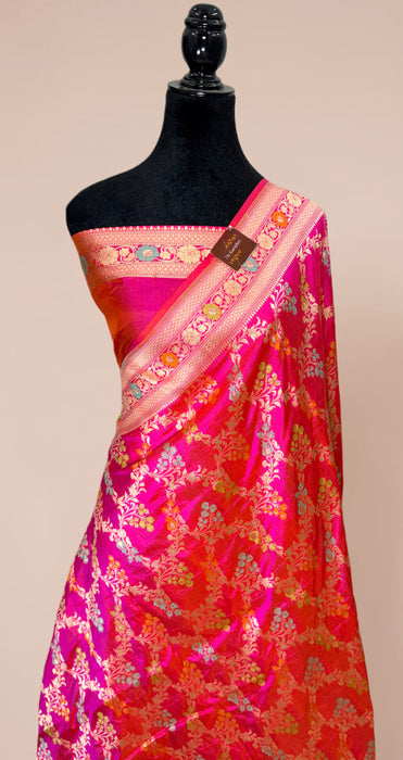 Pure Katan Banarasi Handloom Saree - Meenakari Work