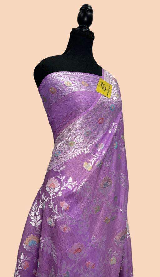 buy banarasi Lavender tussar sarees online in USA