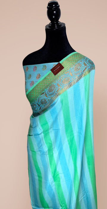 Rangkat Pure Silk Banarasi Handloom Saree - Hand Dye