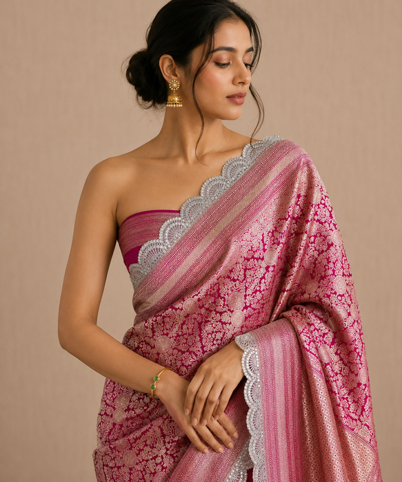 Rani Pure Katan Silk Banarasi Handloom Saree - Brocade Tanchui