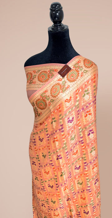 Pure Khaddi Chiffon Banarasi Saree - Meenakari Work