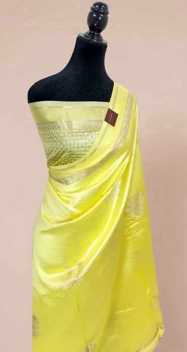 Pure Mango Katan Banarasi Handloom Saree