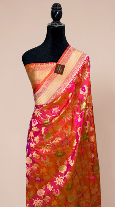 Pure Katan Banarasi Handloom Saree - Meenakari Work