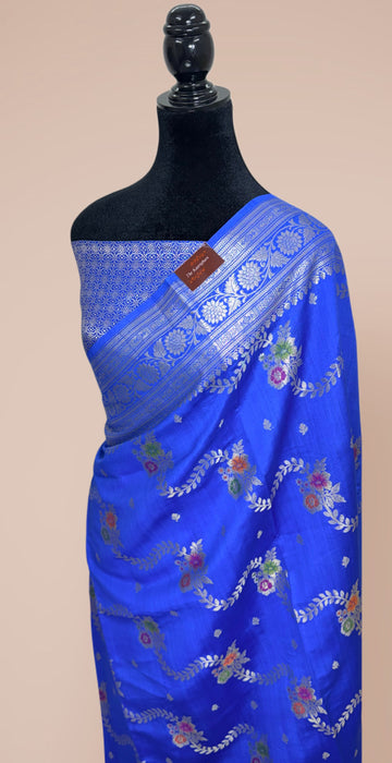 Royal Blue Pure Silk Banarasi Handloom Saree