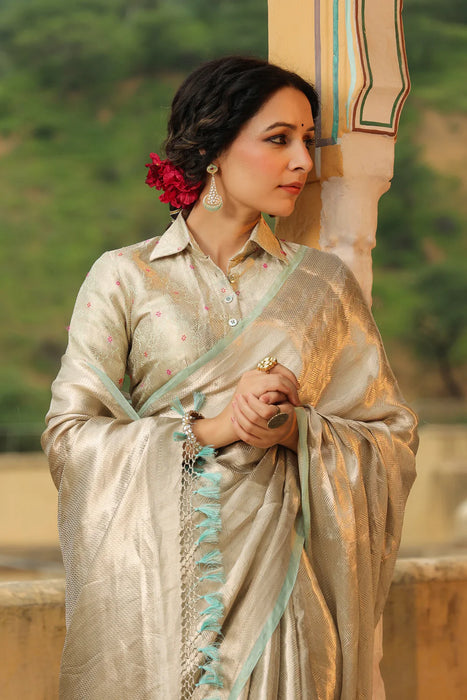 Pure Banarasi Tissue Handloom Saree - Brocade