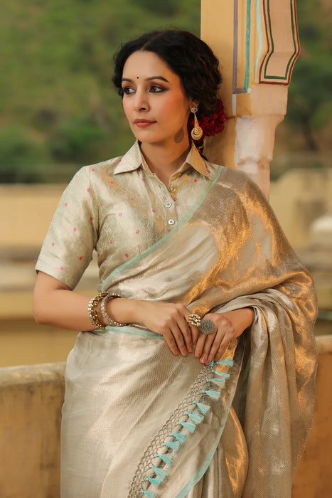 Pure Banarasi Tissue Handloom Saree - Brocade