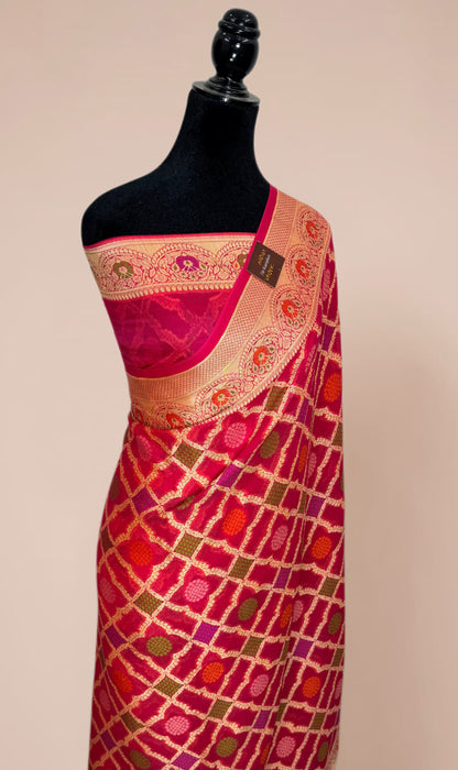 Pure Khaddi Chiffon Banarasi Saree