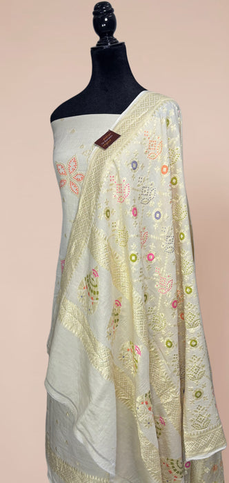 Pure Munga Georgette Banarasi Suit - Designer Meenakari