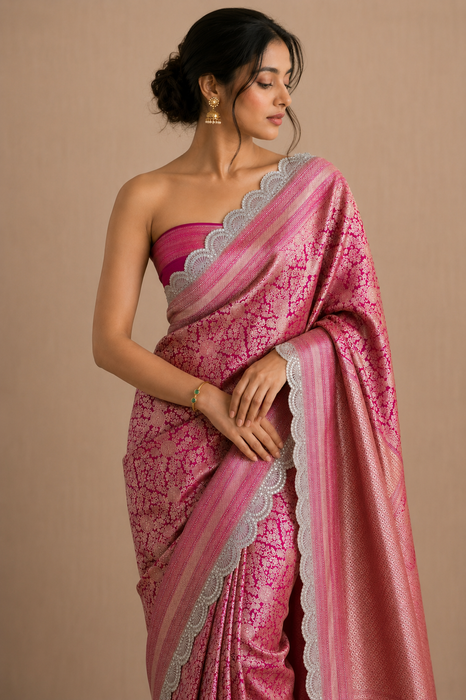 Rani Pure Katan Silk Banarasi Handloom Saree - Brocade Tanchui