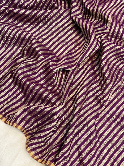 Pure Banarasi Tissue Munga Handloom Saree - Designer Work