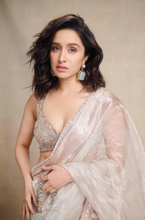 Shraddha Kapoor Pure Banarasi Tissue Handloom Saree - Designer Border