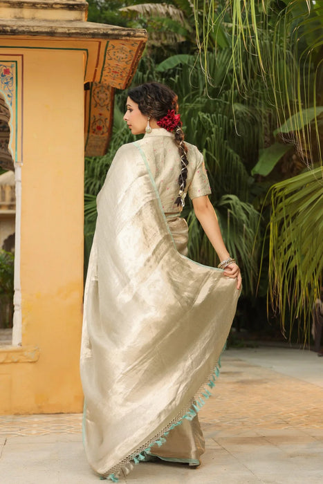 Pure Banarasi Tissue Handloom Saree - Brocade