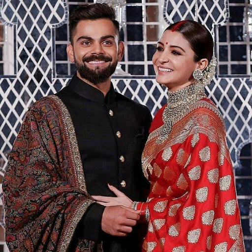 buy Anushka Sharma Red Banarasi Saree