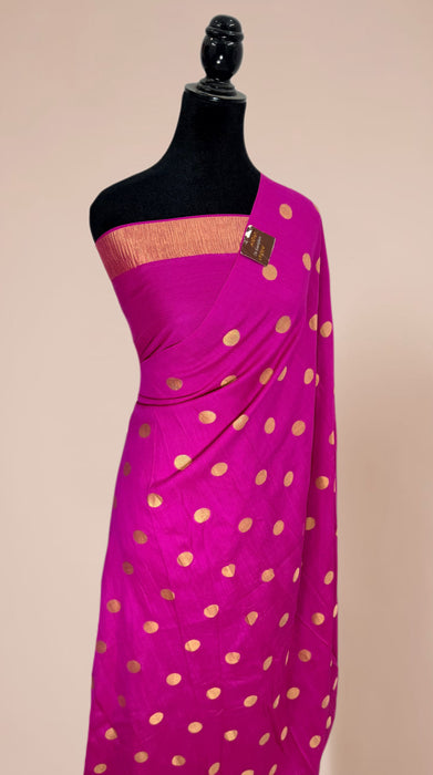 Rani Pure Moonga Banarasi Handloom Saree - Designer Saree