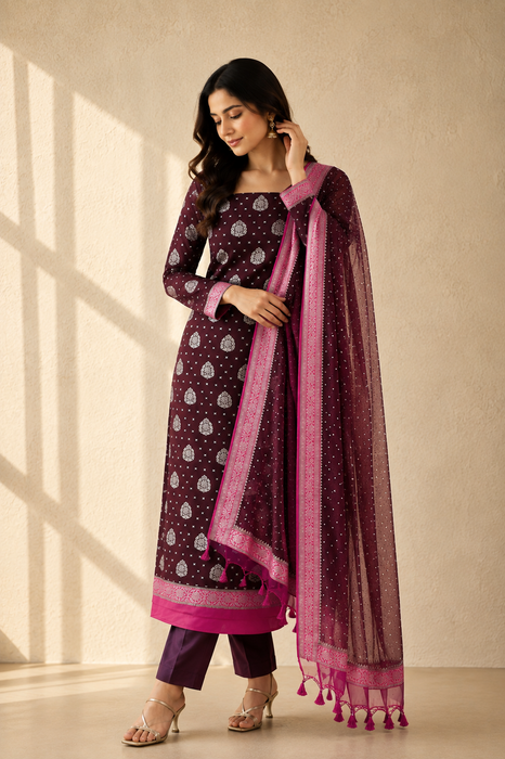 Pure Khaddi Georgette Banarasi Suit