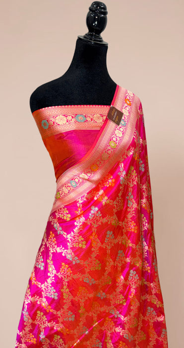 Pure Katan Banarasi Handloom Saree - Meenakari Work