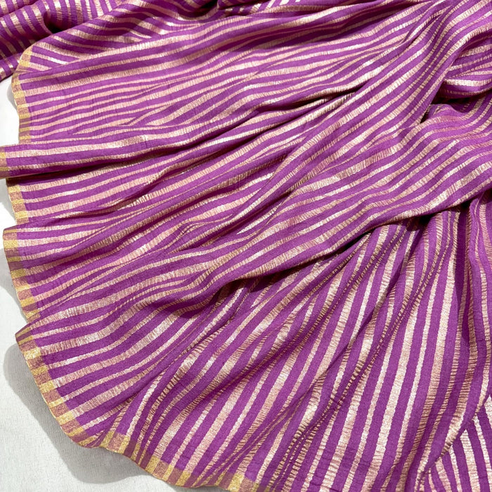 Pure Banarasi Tissue Munga Handloom Saree - Designer Work