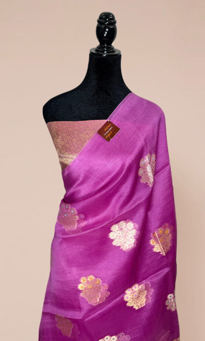 Pure Kora Banarasi Handloom Saree - Meenakari Motifs