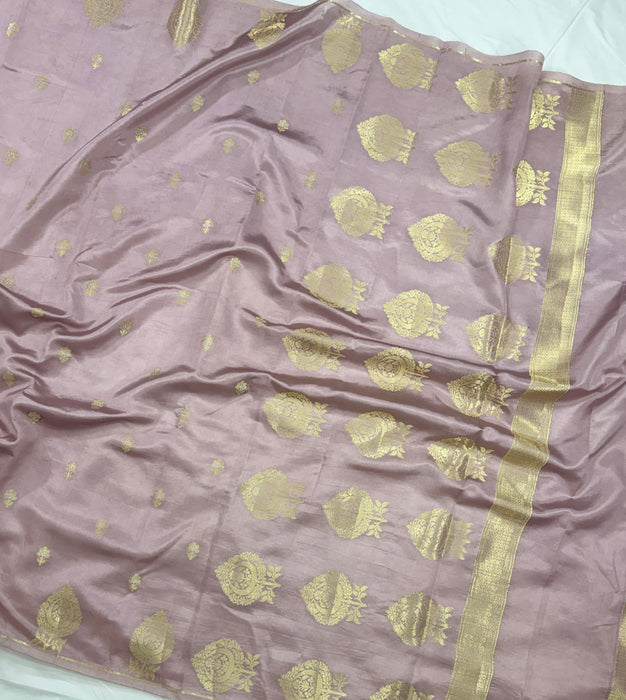 Pure Raw Mango Banarasi Handloom Saree - Designer Buta