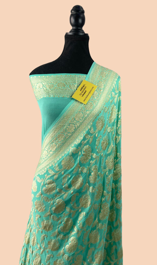 Buy Green Georgette saree