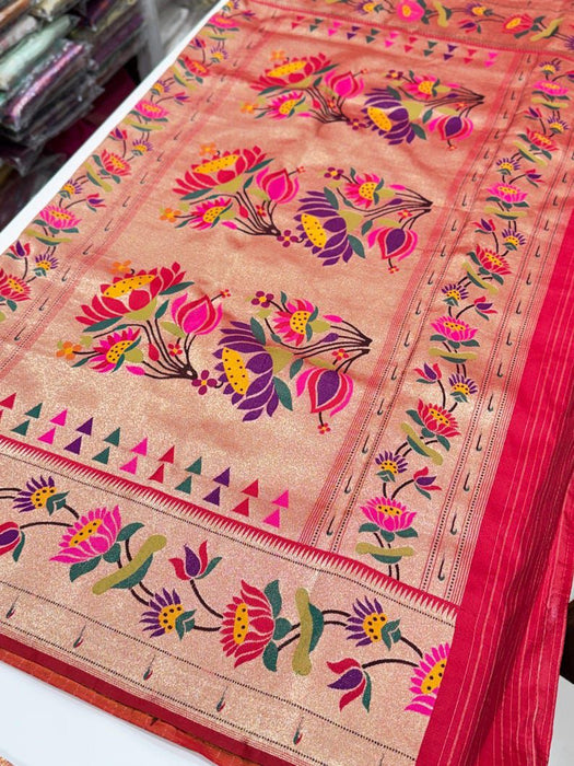 Nita Ambani  Katan Banarasi Handloom Saree - Meenakari