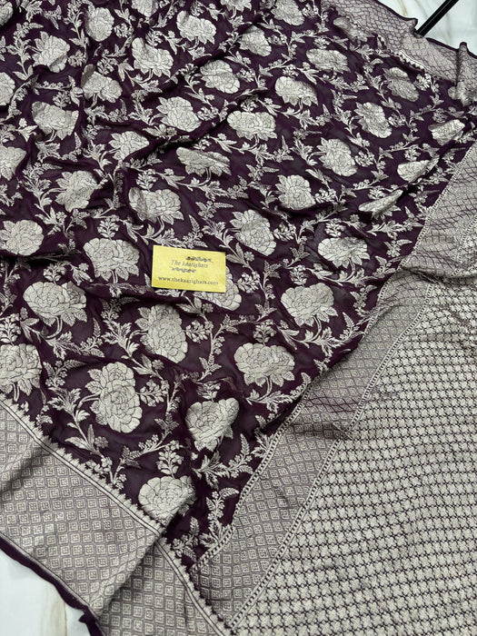 Pure Georgette Banarasi Saree - Water Zari