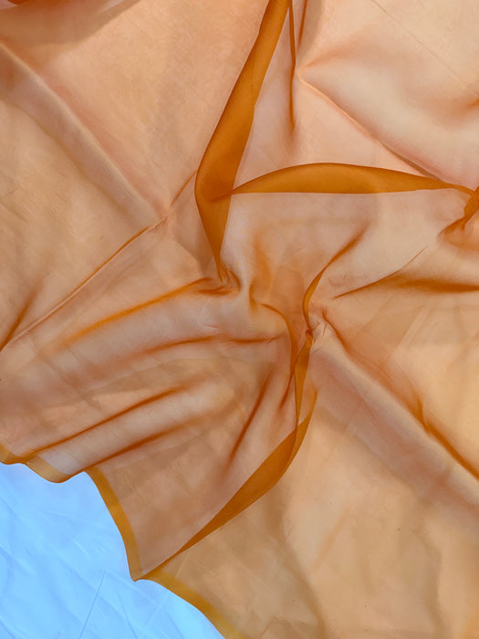 Orange Pure Kora Banarasi Handloom Saree